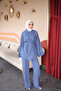 Indigo Striped Tunic Pants Set