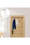Door hooks - with rubber scratch-resistant material - Stainless steel door hook set - 4 pieces - White - 4