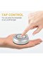 Mini Touch Light, 6 Pack Wireless Under Cabinet Lights Round Tap Push Button Light Battery Op - 3