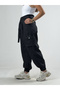 Black Women's Loose Fit Cargo Pocket Jogger Pants Coc3322 - 2