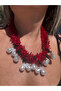 Zr Red Coral Pearl Necklace - 2