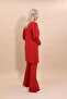 Zero Collar Plain Long Jacket-Red - 4
