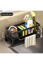 Kitchen Sink Caddy Organizer 30° Self-Drainage Kitchen Sink Caddy,Sponge Rack with Rag Rod, Removabl - 2