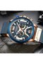 Mens Quartz Analog Calendar Fashion Waterproof Leather Band Wrist Watch - 3