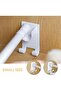 2Pcs Shower Rod Holder Tension Rod Bracket, No Drill Adhesive Double Hook for Bathroom, Easy Install - 7