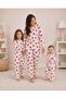 Mother-Child Combination Long Pajama Set Leopard Heart Pattern - 2