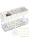 Cable Organizer Box, Multi-Compartment Desktop Organizer with Ventilation Holes, Office Elect