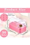 Nail drill bit box 30-hole pink dustproof organizer. - 3