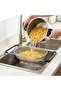 2 Pack Over the Sink Oval Colander for Kitchen, Collapsible Colander with Expandable Rubber Handles, - 4
