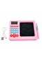 Kids Early Education Learning Board with LCD Writing Tablet, Calculator & Stylus, Interactive Math Practice Drawing Pad, Educational Learning Toy for Writing, Doodling & Arithmetic Skills-Pink - 3