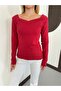 Women's V-Neck Flexible Long Sleeve Cotton Blouse