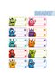 Monster Child Name Tag – Colorful Artistic Sticker for Notebook, Book, Bag - 3