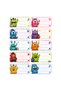 Monster Child Name Tag – Colorful Artistic Sticker for Notebook, Book, Bag - 2