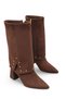 Vega Amara Women's Pointed Toe Heeled Boots 0012721 Brown Suede - 3