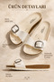 Women's Single Buckle Adjustable Cork-Look Comfortable Sole Casual Summer Slippers - 6