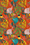 Orange Green Tropical Leaf and Animal Patterned 70X150 Beach Towel - Cotton Bath Towel - 2