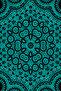 Turquoise Black Mandala Patterned 70X150 Beach Towel - Digital Printed Fade-Resistant Bath Towel - 2