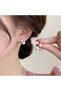 Zircon Stone Detailed Tulip Figured Pearl Ghost Earrings Stylish Women's Jewelry - 4