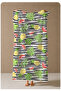 Black and White Striped Watermelon Pineapple Tropical Patterned 70X150 Beach Towel - Cotton Bath Towel - 4