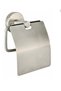 İnox Toilet Roll Holder Matte Chrome Stain and Limescale Resistant Easy Cleaning Toilet Roll Holder with Cover Stainless Brass Material - 3