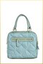Saly Women's Quilted Written Parachute Fabric Hand and Shoulder Bag - Mint Green - 4