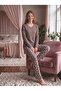 Heart Patterned Cotton Women's Pajama Set - 2