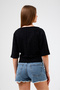 Stone Detailed Lycra Wide Collar Stylish Bodysuit - 6