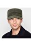 Unisex cadet cap green flat-top military twill. - 4