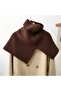 Women's knit turtleneck scarf coffee brown one size warm. - 2