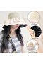 Stylish sun hat with a wide brim and bow - breathable woven UV-protective lining. - 2