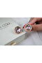 Kp691 Round Crystal Stone Earrings (Diameter 20 mm) - 2