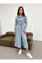 Women's Denim Dress with Buttons Trend - 2