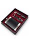 Luxury Black Stainless Steel Cognac and Whiskey Flask Gift Set (Special Boxed)