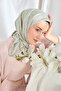 Twill Silk Scarf Geometric Gray - 2