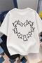 Cat Heart Pattern Oversize/Relaxed Cut Short Sleeve T-Shirt