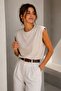 Soft Touch Zero Neck Draped Sleeveless Blouse Md0989 - 3