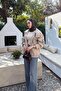 Premium Stand Collar Bomber Buca Trench Coat - Stone - 5