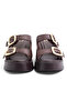 Dl 40 Double Buckle Detailed High-Sole Genuine Leather Slippers - 3