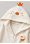 Hooded Embroidered Baby Bathrobe Set (Bathrobe + Towel + Slippers) - 2