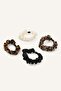 Women's 4-Piece Leopard Pattern and Plain Drawstring Hair Accessory Set I3636Axns - 2