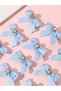Pack of 10 Girls Blue Bow Rhinestones Embellished Hair Accessories - 2