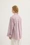 Striped Oversized Shirt Claret Red - 3