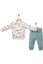 Baby Boy Seasonal 2-Piece Set Car Patterned Long Sleeve Cotton Comfortable Daily Set-Mint - 2