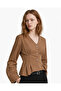 Waist-Tied Gold Buttoned Shirt - 2