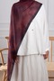 Antique Floral Patterned Soft Shawl Claret Red