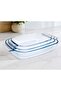 3-Piece Rectangular Glass Oven Baking Dish Set with Handles, Small 2.0L Medium 2.7L Large 3.8L, Glass Bakeware for Lasagna, Casserole & Cooking - 2