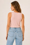 Women's Crew Neck Sleeveless Textured Patterned Basic Athlete Comfortable Cut Casual Blouse - 2