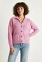 Women's Thessaloniki Knitted Pocketed Knitwear Powder Cardigan - 2
