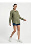 Women's Single Pocket Oversize Linen Light Khaki Shirt with Pockets - 4