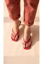 Lusia Women's Red Flip-Flop Low Heel Slippers Mule - 4